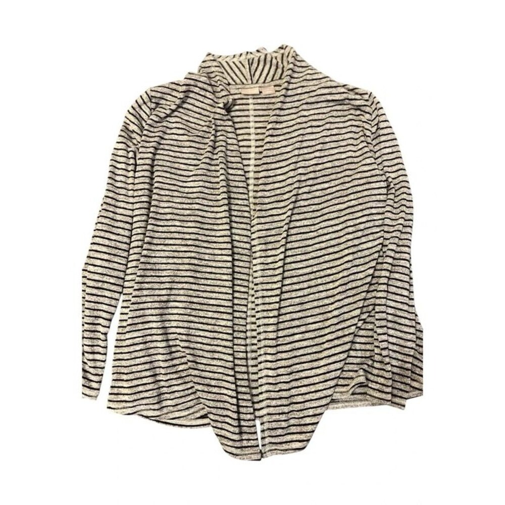 Chicos Striped Cardigan Sweater Size 1 Medium or Large